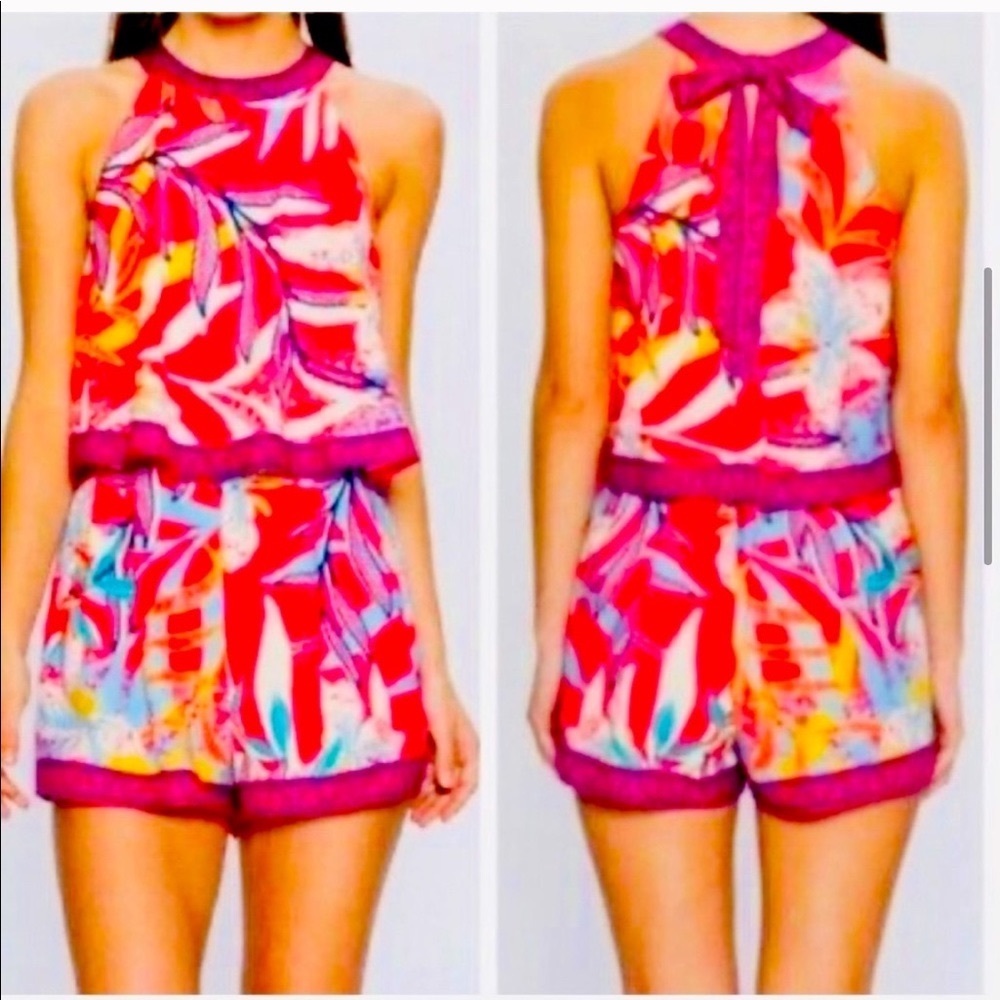 BNWTs Flying Tomato Tropical FLORAL ROMPER~Large - Picture 2 of 8
